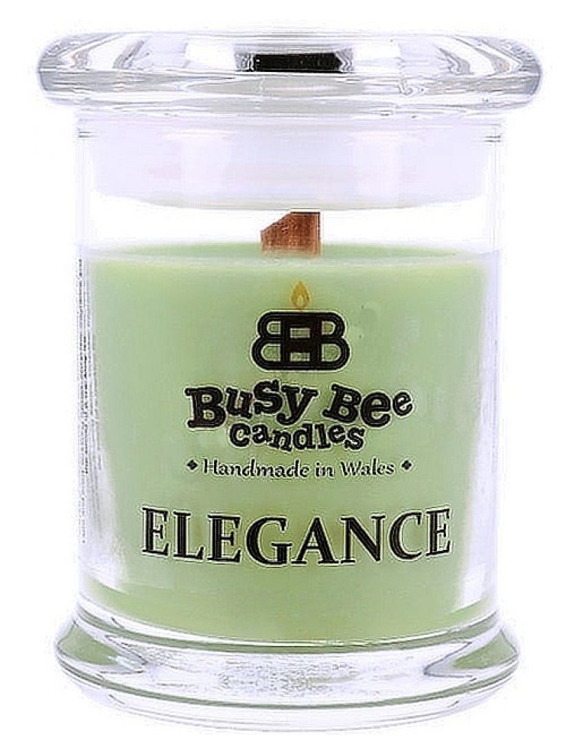 Busy Bee Candles Elegance praskající svíčka Cool Citrus Basil