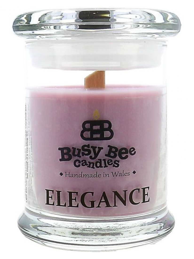 Busy Bee Candles Elegance praskající svíčka Grape Bubbles