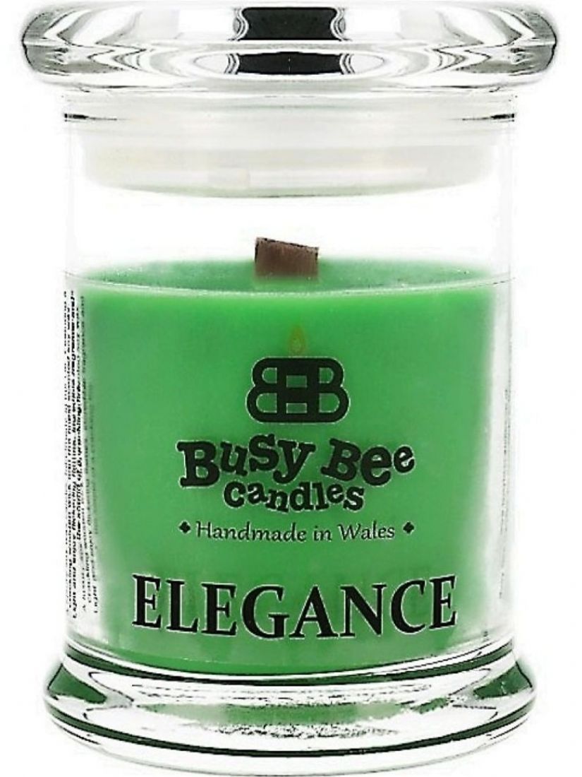 Busy Bee Candles Elegance praskající svíčka Vánoční cesmína