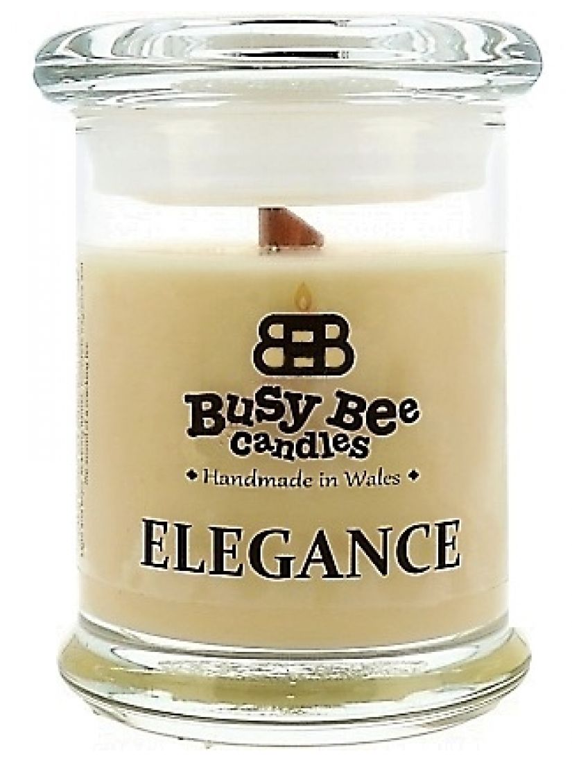 Busy Bee Candles Elegance praskající svíčka Vanilkový sen