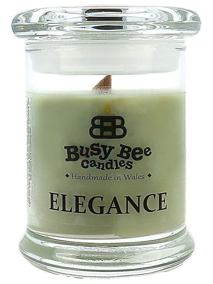 Busy Bee Candles Elegance praskající svíčka Peprmintová čokoláda