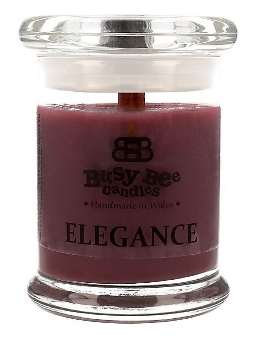 Busy Bee Candles Elegance praskající svíčka Borůvkový Cheesecake